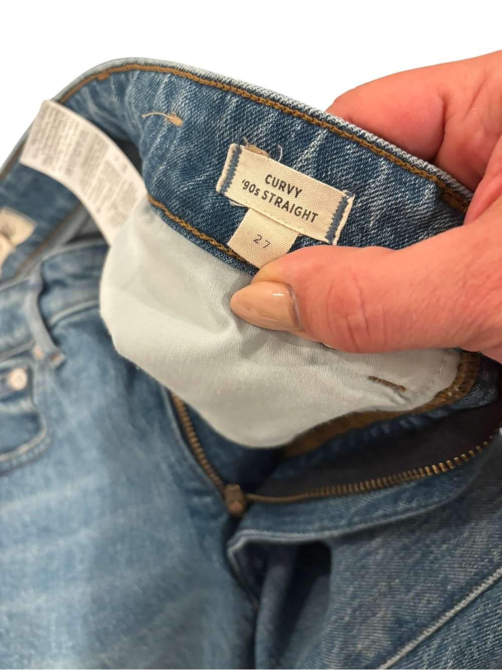 Madewell Women’s 90s Curvy Straight-Leg Jeans in Light Blue Denim Size 27 - Picture 4 of 5
